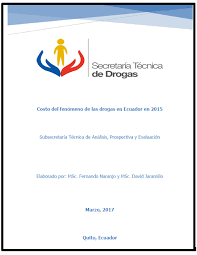 Costo económico de las drogas en Ecuador en 2015
